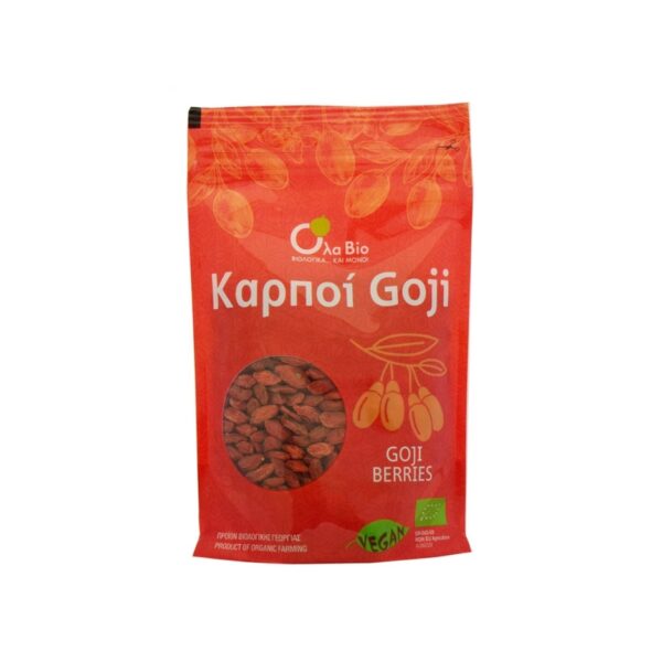 GOJI BERRIES ΑΠΟΞΗΡΑΜΕΝΑ ΧΩΡΙΣ ΖΑΧΑΡΗ ΒΙΟ 100gr ΟΛΑ ΒΙΟ