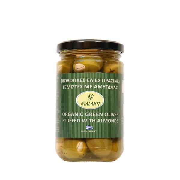 ΕΛΙΕΣ ΠΡΑΣΙΝΕΣ ΓΕΜΙΣΤΕΣ ΜΕ ΑΜΥΓΔΑΛΟ ΒΙΟ 170gr ΚΤΗΜΑ ΑΝΕΣΤΑΚΟΥ ΑΤΑΛΑΝΤΗ