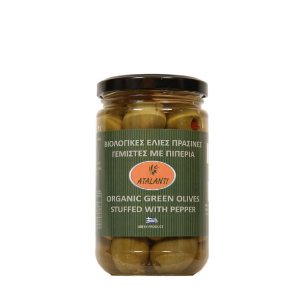 ΕΛΙΕΣ ΠΡΑΣΙΝΕΣ ΓΕΜΙΣΤΕΣ ΜΕ ΠΙΠΕΡΙΑ ΒΙΟ 170gr ΚΤΗΜΑ ΑΝΕΣΤΑΚΟΥ ΑΤΑΛΑΝΤΗ