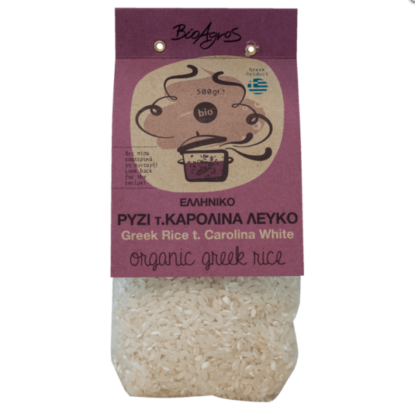 ΡΥΖΙ ΚΑΡΟΛΙΝΑ ΛΕΥΚΟ ΒΙΟ 500gr ΒΙΟ-ΑΓΡΟΣ