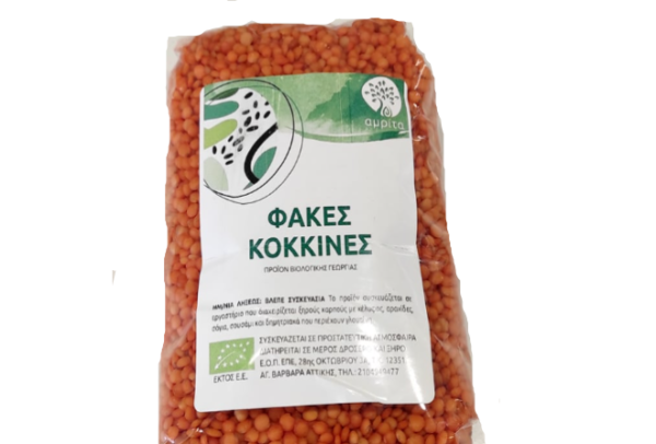 ΦΑΚΕΣ ΚΟΚΚΙΝΕΣ ΒΙΟ 500gr Αμρίτα ΒΙΟ