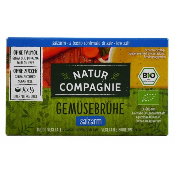 ΚΥΒΟΙ ΛΑΧΑΝΙΚΩΝ ΜΕ ΧΑΜΗΛΟ ΑΛΑΤΙ ΒΙΟ 68gr NATUR COMPAGNIE