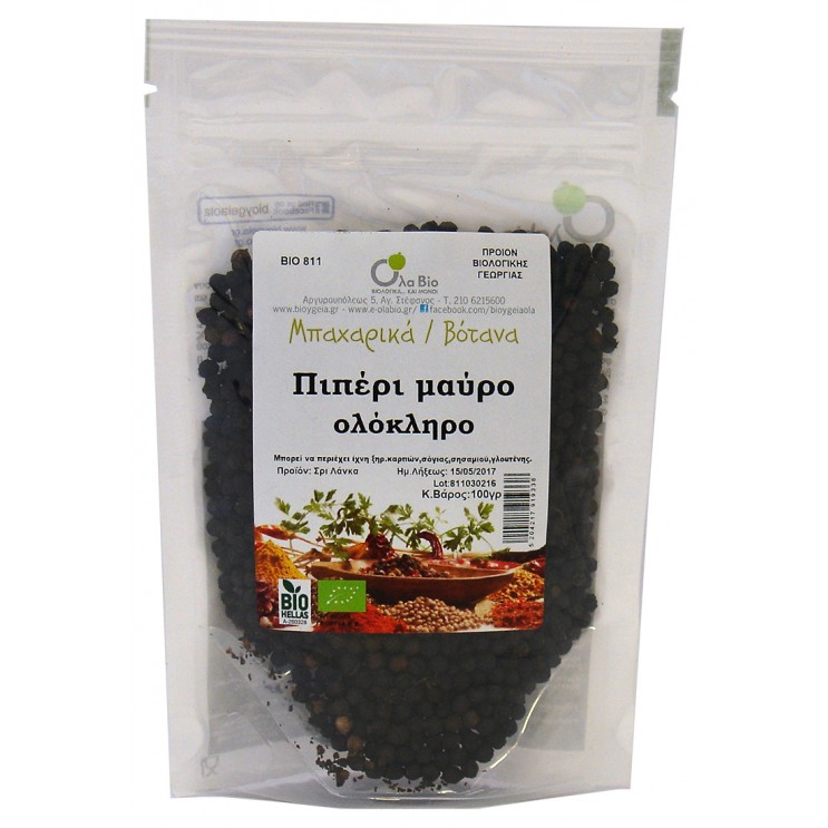 ΠΙΠΕΡΙ ΜΑΥΡΟ ΟΛΟΚΛΗΡΟ ΒΙΟ 100gr ΟΛΑ-ΒΙΟ