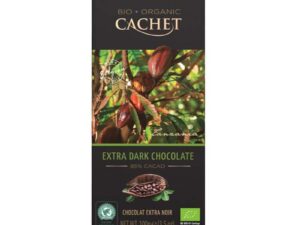 ΒΕΛΓΙΚΗ ΜΑΥΡΗ ΣΟΚΟΛΑΤΑ ΜΕ 85% ΚΑΚΑΟ ΒΙΟ 100gr CACHET