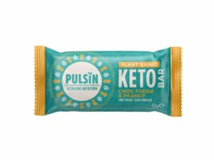 ΜΠΑΡΑ ΠΡΩΤΕΪΝΗΣ VEGAN ΚΕΤΟ ΜΕ ΚΕΪΚ ΣΟΚΟΛΑΤΑΣ & ΦΥΣΤΙΚΙΑ Χ/ΖΑΧΑΡΗ 50gr PULSIN