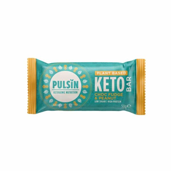 ΜΠΑΡΑ ΠΡΩΤΕΪΝΗΣ VEGAN ΚΕΤΟ ΜΕ ΚΕΪΚ ΣΟΚΟΛΑΤΑΣ & ΦΥΣΤΙΚΙΑ Χ/ΖΑΧΑΡΗ 50gr PULSIN
