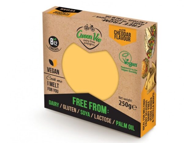 ΦΥΤΙΚΟ ΥΠΟΚΑΤΑΣΤΑΤΟ ΤΥΡΙΟΥ BLOCK ΜΕ ΓΕΥΣΗ CHEDDAR  250gr GREEN VIE