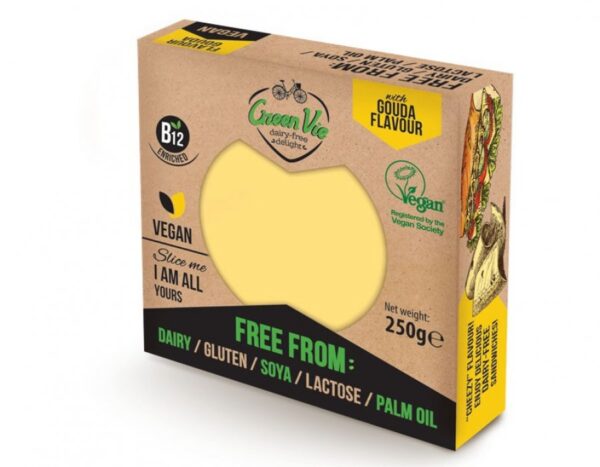 ΦΥΤΙΚΟ ΥΠΟΚΑΤΑΣΤΑΤΟ ΤΥΡΙΟΥ BLOCK ΜΕ ΓΕΥΣΗ GOUDA  250gr GREEN VIE