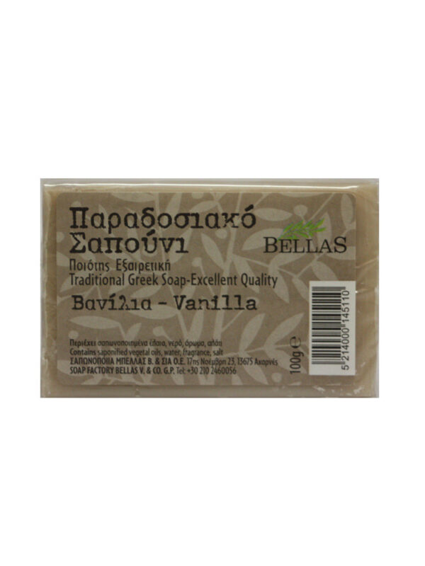ΣΑΠΟΥΝΙ ΕΛΑΙΟΛΑΔΟΥ ΒΑΝΙΛΙΑ 100gr ΜΠΕΛΛΑΣ ΣΑΠΩΝΟΠΟΙΪΑ