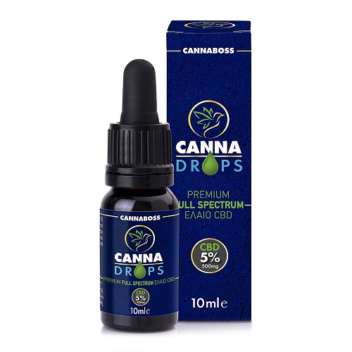 CBD OIL ΕΛΑΙΟ ΚΑΝΝΑΒΗΣ CANNADROPS 5% 10ml CANNABOSS