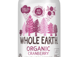 ΑΝΑΨΥΚΤΙΚΟ CRANBERRY ΧΩΡΙΣ ΖΑΧΑΡΗ ΒΙΟ 330ml WHOLE EARTH