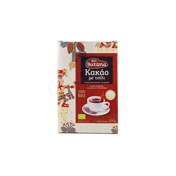 ΚΑΚΑΟ ΜΕ ΤΣΙΛΙ ΒΙΟ 100gr BIO BATANIA