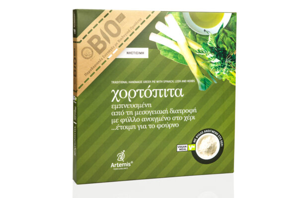 VEGAN ΧΟΡΤΟΠΙΤΑ ΜΕ ΣΠΑΝΑΚΙ & ΠΡΑΣΟ ΒΙΟ 900gr ARTEMIS G.