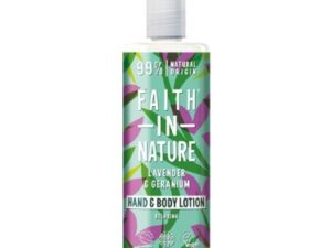 ΛΟΣΙΟΝ ΣΩΜΑΤΟΣ ΜΕ ΛΕΒΑΝΤΑ & ΓΕΡΑΝΙ 400ml FAITH IN NATURE